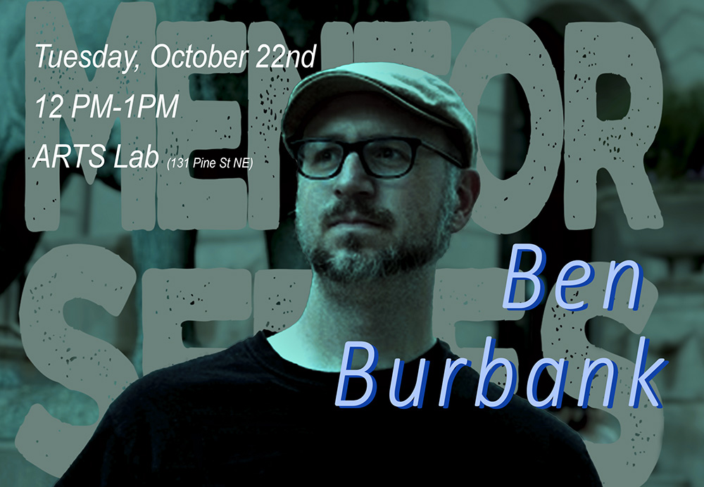 flyer with details for ben burbank event