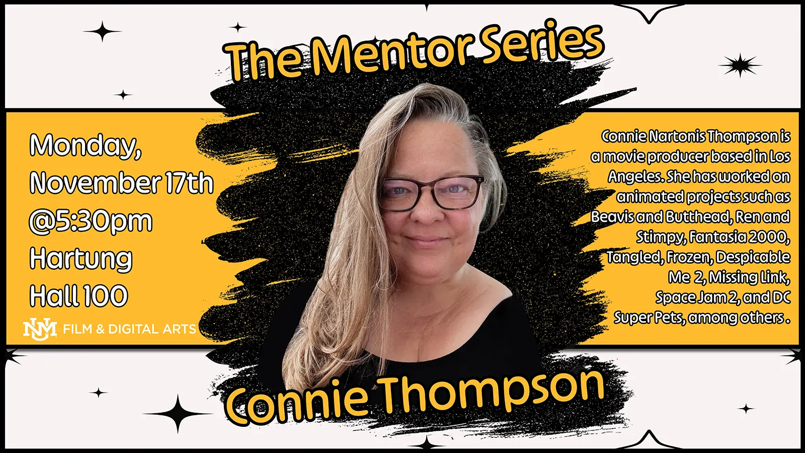 Connie Thompson event flyer