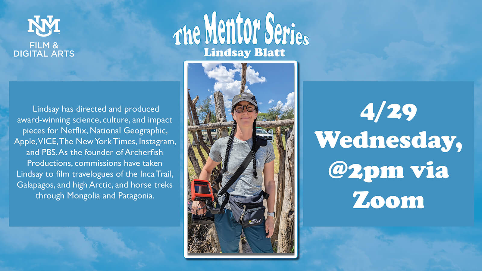 lindsay blatt flyer for the mentor series