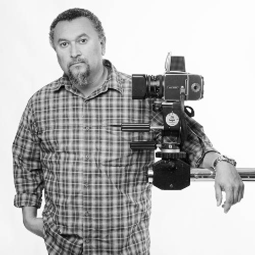Roberto Rosales holding a RED camera